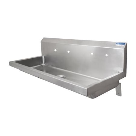 Bk Resources 60" Wall Mount Two Station Handwash Sink with 8" O.C. Splash Mount MSHSA-60W2